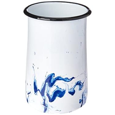 Imagem de Porta Utensílios Esmaltado Marmoriazado Azul G - Ewel