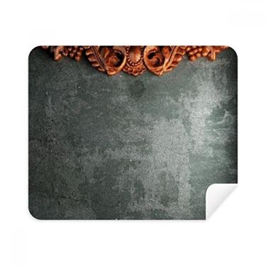 Imagem de Pano de limpeza de tela com estampa de mogno cinza de cimento 2 peças de tecido de camurça