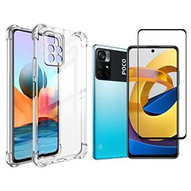 Imagem de Kit Capa e Película de Vidro 3D Para Xiaomi Poco M4 Pro 5G - Jodda