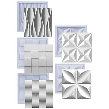 Imagem de KIT Molde Forma Pra Gesso 3D e Cimento ABS pra Revestimento de Parede FDG Painel Decorativo…