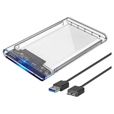 Imagem de Xiaomu Case para Hd transparente Usb 3.0 original transmissão 6gbps Sata 2.5" Hhd ou Ssd - Ecase-300