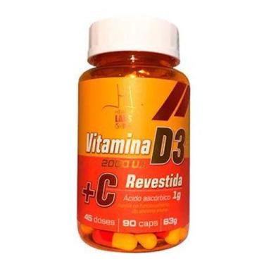 Imagem de Vitamina D3 2000 U.I +C Revestida 1G 90Caps-Health Labs