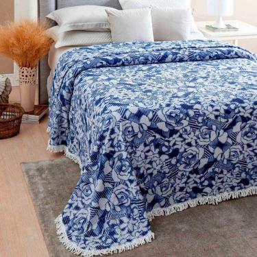 Imagem de Colcha Chenille Jolitex Casal Valentina Azul