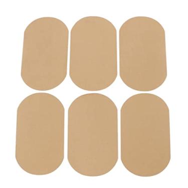 Imagem de Almencla 6X Patches de Costura Camurça Veludo Jaquetas Casaco Suéter Jeans Apliques Usáveis, Bege