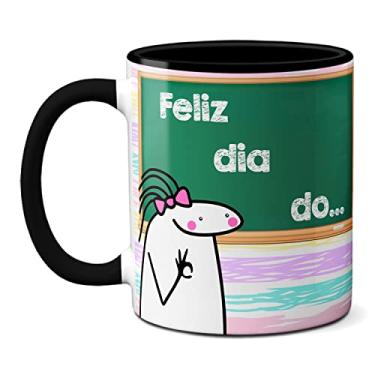 Imagem de Caneca Feliz Dia Dos Professores Flork Meme Professora Boa (Preta)