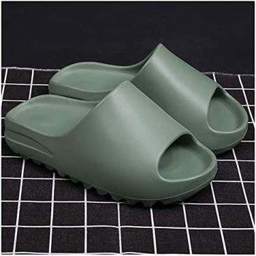 Imagem de KRASS Chinelos femininos EVA aumentar a sola grossa chinelos femininos verão casa dormitório sandálias e chinelos casal retro porto chinelos masculinos verão praia novo, verde, 42_43, Collector88