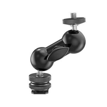 Imagem de SmallRig Cool Ballhead, adaptador multifuncional de bola dupla morta com suporte de sapato e parafuso de 6,35 mm para monitores microfone de luz LED - 1135
