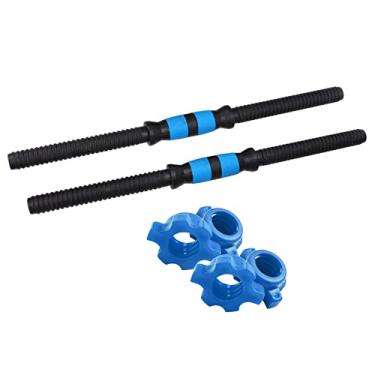 Imagem de Vaveren Halteres Conjunto de Levantamento de Barra de aço Prático Ajustável para Exercícios de Ginástica de Treinamento, Porca de barra de halteres de 40 cm