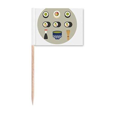 Imagem de Marcadores tradicionais japoneses para palito de sushi para comida local decoração de festa