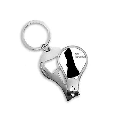 Imagem de New Hampshire USA Mapa Delineado Cortador de Unhas Abridor Chaveiro Tesoura