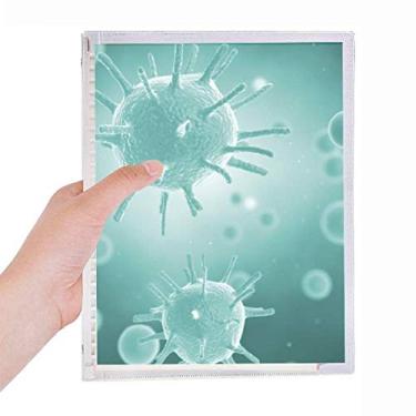 Imagem de Caderno com estampa de microscópio de célula de criatura, diário recarregável, papelaria