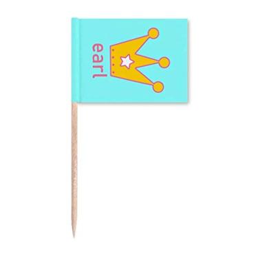 Imagem de Earl Astrid Stephanie Diadem Count Bandeira de palito de dente Marcador Topper Decoração de festa