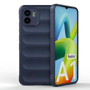 Imagem de BoerHang Capa para Samsung Galaxy A52, TPU macio, proteção antiderrapante moderna, compatível com Samsung Galaxy A52 Phone Case (azul)