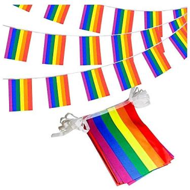 Imagem de Bandeirinhas LGBT em Varal de 5m da Marca Minha Bandeira - Dupla Face