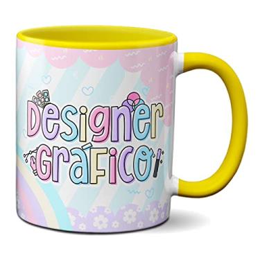 Imagem de Caneca Designer Gráfico Profissão Presente Criativo (Amarela)
