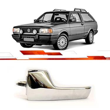 Imagem de Maçaneta Interna Metal Cromado Le Royale Versailles Parati Quantum Santana Saveiro Voyage 1986 Até 1996 Serve Dianteira Traseira