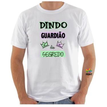 Imagem de Camiseta Adulto Dindo Guardião De Segredo Est. Lilás Verde - Chá  Reve