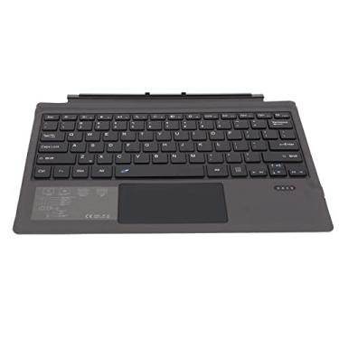 Imagem de Teclado para tablet, teclado portátil ultrafino preto com digitação silenciosa recarregável Pro 3 4 5 6 7