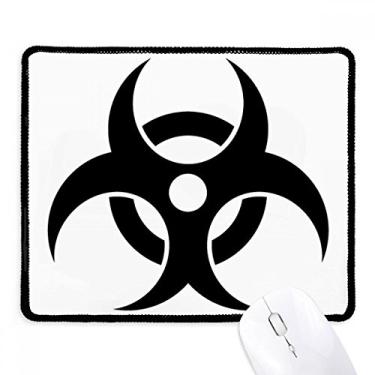 Imagem de Mousepad com estampa nociva de radiação química, borda costurada, tapete de borracha para jogos