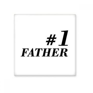 Imagem de NO.1 Father Dad Festival Citação Azulejo de cerâmica brilhante Decalque de pedra adornada tijolo vitrificado