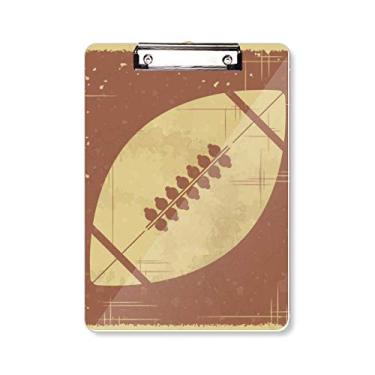 Imagem de Ilustração esportiva futebol marrom padrão prancheta pasta bloco de escrita placa de apoio A4