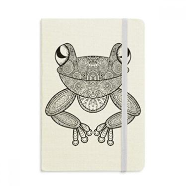 Imagem de Caderno com capa dura oficial em tecido verde sapo tinta pequena diário clássico