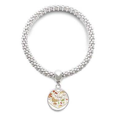 Imagem de DIYthinker Pulseira de prata com pingente redondo do cinema romano da Itália