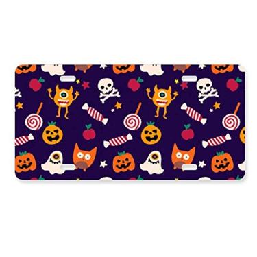 Imagem de DIYthinker Abóbora Happy Ghost Fear Halloween placa de carro decoração de aço inoxidável acessório