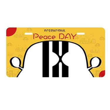 Imagem de DIYthinker Numerais romanos Nine in Black Silhouette Placa de carro Decoração Dia da Paz