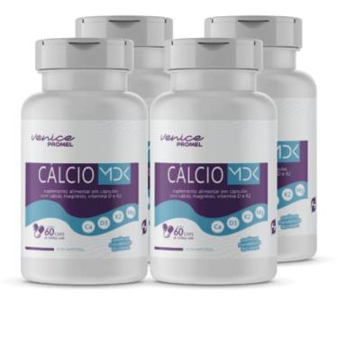 Imagem de Kit Com 4 - MDK Cálcio, Magnésio, Vitamina D3 e Vitamina K2 60 Capsulas de 500mg Promel