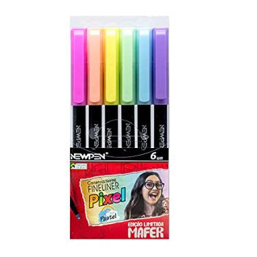 Imagem de Marcador, Pixel Fineliner, Newpen, Pastel, Ultrafino, 6 Cores