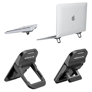 Imagem de Nillkin Suporte portátil para laptop com 3 ângulos ajustáveis, pés de elevação para teclado flip para a maioria dos teclados, suporte de teclado de computador para desktop, MacBook, HP e outros pés de