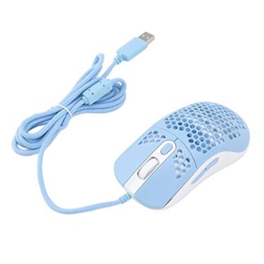 Imagem de Mouse RGB, Design de Luz de Fundo USB Mouse Celular DPI de 6 Níveis para Escritório Em Casa (Azul)