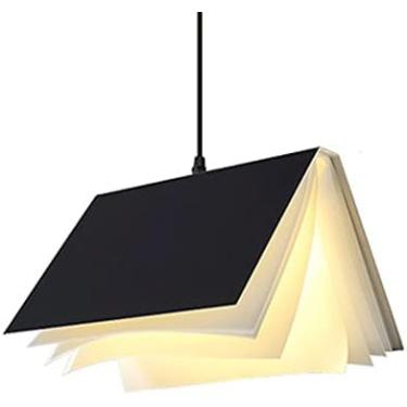 Imagem de Lustre De Livro De Design Criativo, Luminária De Teto Industrial, Luminária De Teto, Luminária De Teto, Para Restaurante, Bar, Quarto, Cabeceira,Escuro,Hilarious123