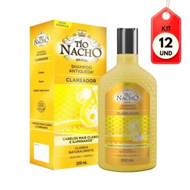 Imagem de Kit C/12 Tio Nacho Shampoo Antiqueda Clareador 200ml