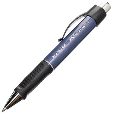 Imagem de FABER-CASTELL Caneta esferográfica Grip Plus Ball 140732, refil M, barril metálico azul, cor de tinta azul, 1 peça