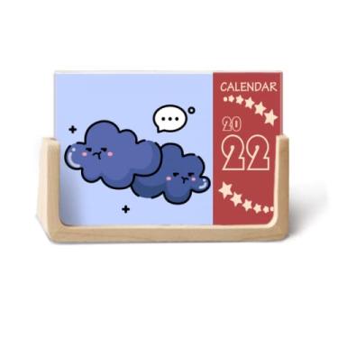 Imagem de Agenda de mesa Overcast Black Clouds Angry 2022 para 12 meses