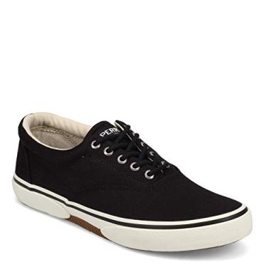 Imagem de Sperry Tênis masculino Halyard CVO, Black Twill, 8 Wide