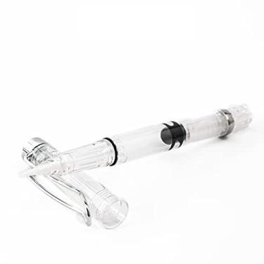 Imagem de ZEZEFUFU 1 peça caneta de pincel transparente interessante ponta de escova de pistão 14,2 cm/5,6 polegadas de comprimento