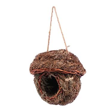 Imagem de Toddmomy 1 Unidade ninho de pássaro tecido gaiola Artesanato casas decorativas para pássaros decoração de pássaros ninho de passarinho artesanal Tordo Palha agulhas de pinheiro