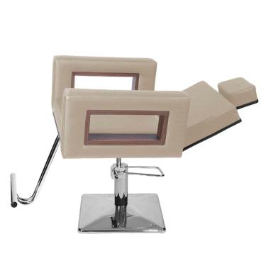 Imagem de Cadeira Poltrona de Cabeleireiro Recl Lisboa Branco Pérola