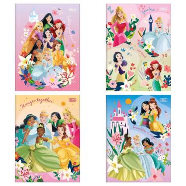 Imagem de Caderno Brochura Grande Princesas Disney 48 Folhas Tilibra
