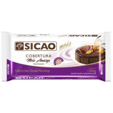 Imagem de Chocolate Sicao Mais Barra 1,01Kg Meio Amargo