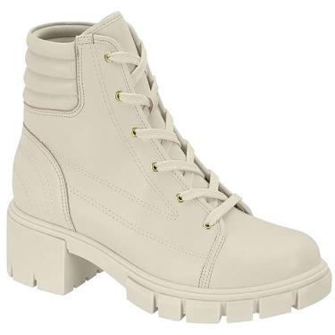 Imagem de Bota Moleca Coturno Conforto Cano Curto 5338 Branco Off