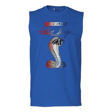 Imagem de Camiseta masculina Shelby Cobra Muscle Car Mustang GT500 GT350 Racing Performance Powered by Ford, Azul, M