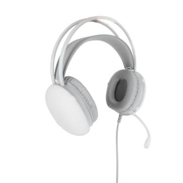 Imagem de Dpofirs Fone de ouvido para jogos com microfone, fones de ouvido com fio USB, redução de ruído com luz LED RGB, fones de ouvido ergonômicos para computador, laptop, smartphone