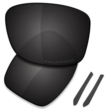 Imagem de SAUCER Lentes de substituição premium para óculos de sol Oakley Jupiter Squared OO9135, Preto de carbono polarizado, tamanho �nico