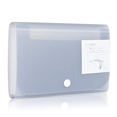 Imagem de REEMTOO Organizador de arquivos acordeão, organizador de cupons, mini carteira organizadora para cupons, recibos, dinheiro, itens fiscais ou alterações, 18 x 11,4 cm, 13 bolsos com abas (cinza)