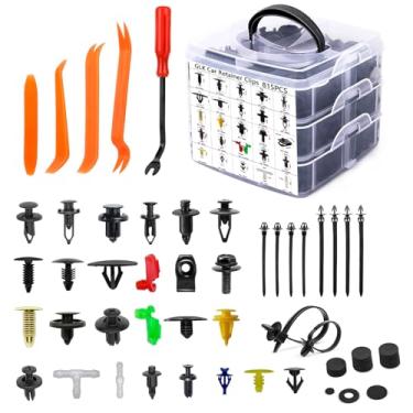 Imagem de GLK 631 peças de clipes de retentor de carro e kit de fixadores de plástico - 16 tamanhos de clipes de para-choque, clipes de para-choque, rebites de plástico com ferramenta de remoção de fixadores para Toyota, GM, Ford, Honda, Acura, Chrysler