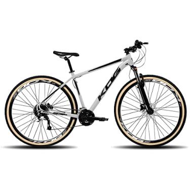 Imagem de Bicicleta Aluminio Aro 29 KOG 27 Marcha Cassete/K7 11/36 Dentes Freio a Disco Garfo com Suspensão,15,Branco Preto